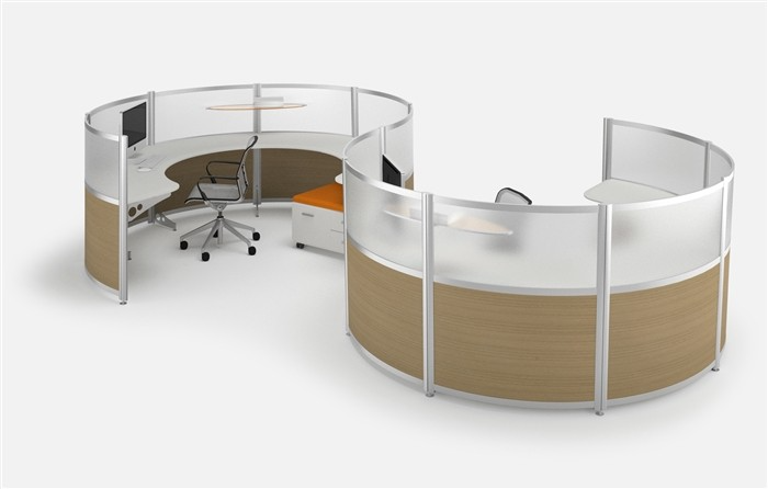 S-Shape Office Table Cubicles