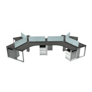 Round Type Office Table Cubicles